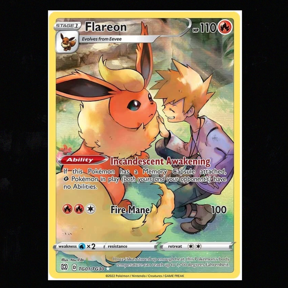Flareon #TG01 Pokemon Brilliant Stars NM-M