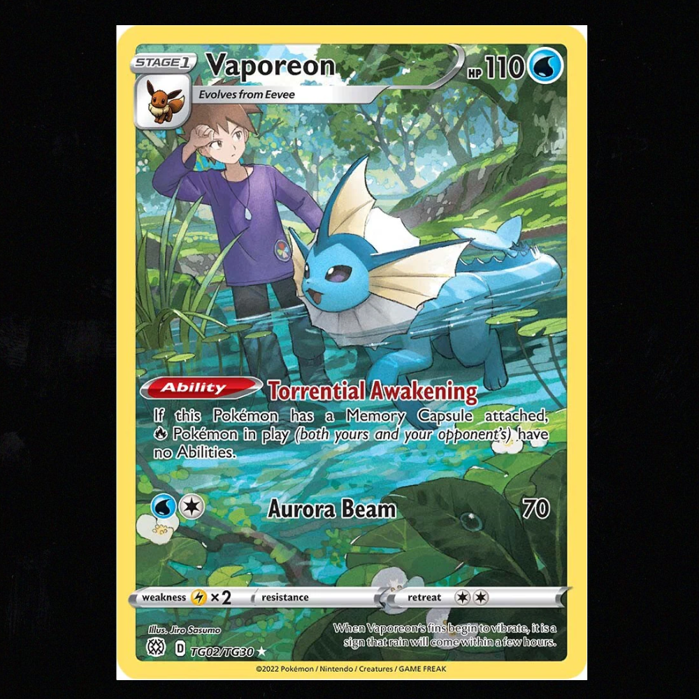 Vaporeon #TG02 Pokemon Brilliant Stars NM-M