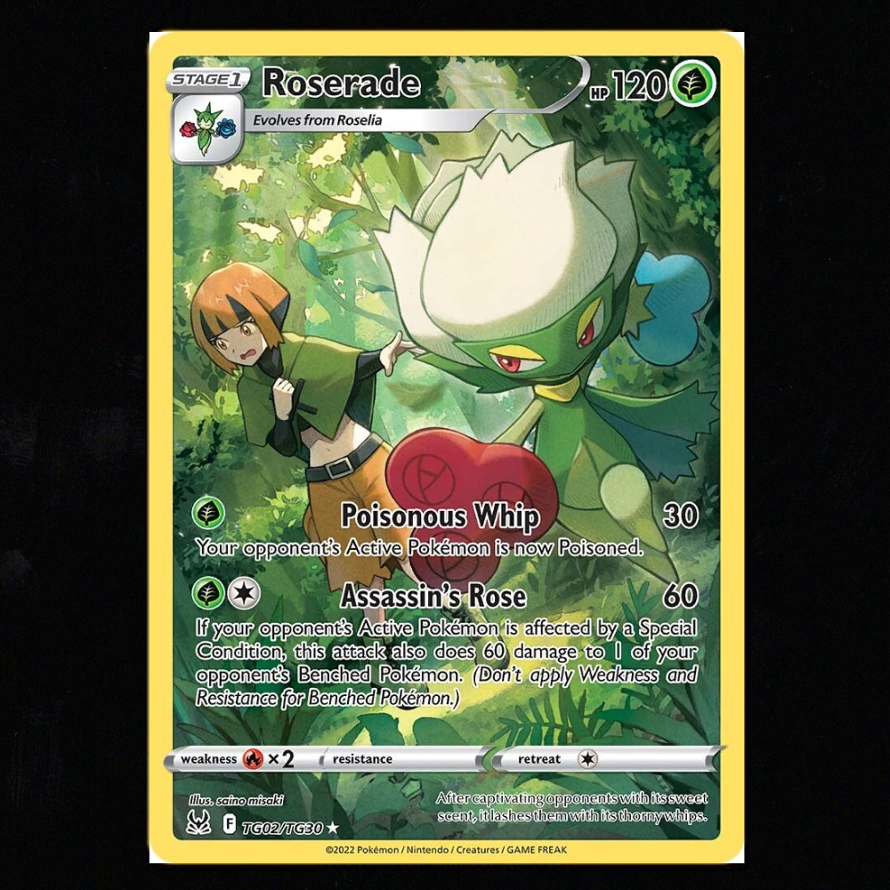 Roserade #TG02 Pokemon Lost Origin NM-M
