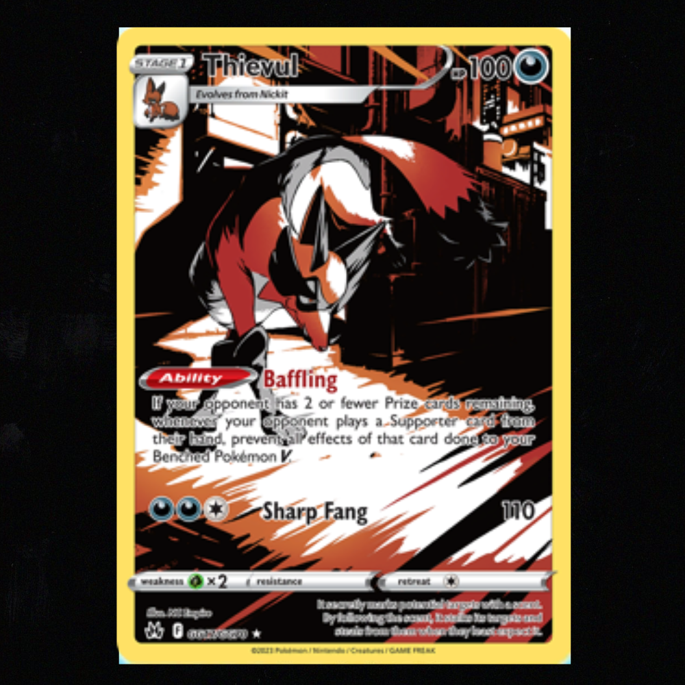 Thievul #GG17 Pokemon Crown Zenith NM-M