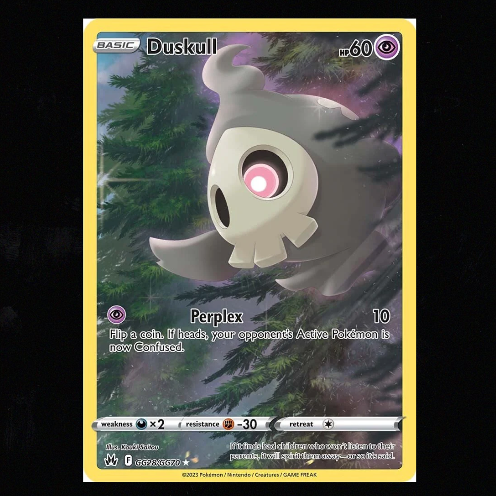 Duskull #GG28 Pokemon Crown Zenith NM-M
